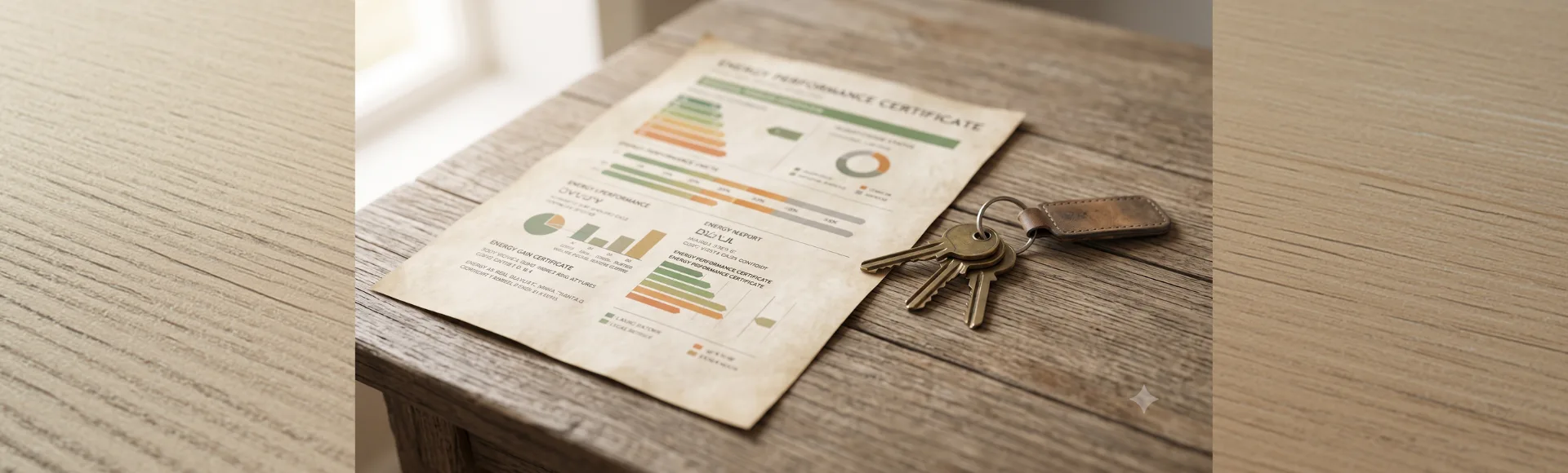 Energy performance certificate and house keys