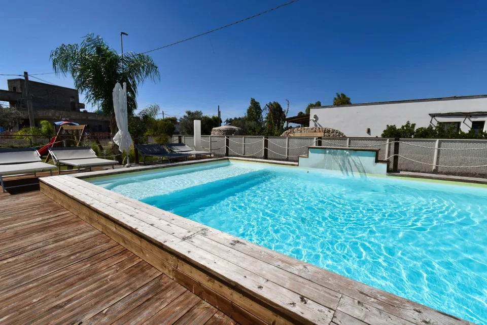 Grounds of the residence for sale at Sant'Isidoro, 300 metres from the beach